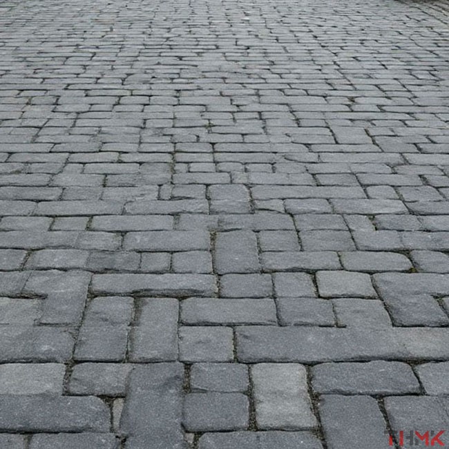 Плитка тротуарная Поревит Старый город антрацит 1,09 м²